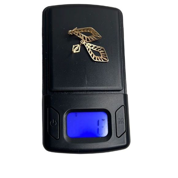 14k Yellow Gold Filigree Retro Dangle Geometric Pop Art  1.3g Drop Dangle Earrin - Picture 11 of 16